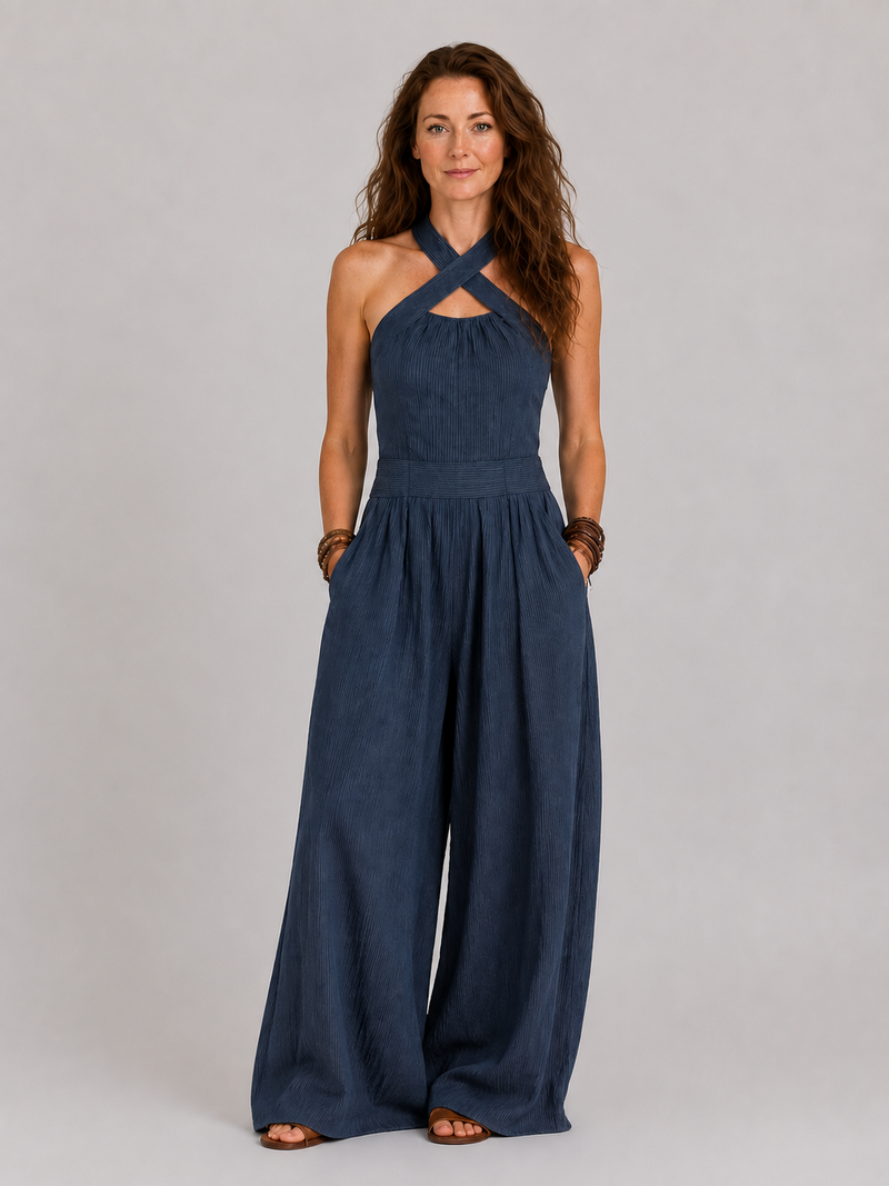 Bianca | Jumpsuit with an Elegant Crossover Neckline