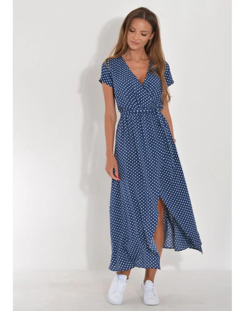 Julia | Elegante vestido con escote en V y corte que realza la figura