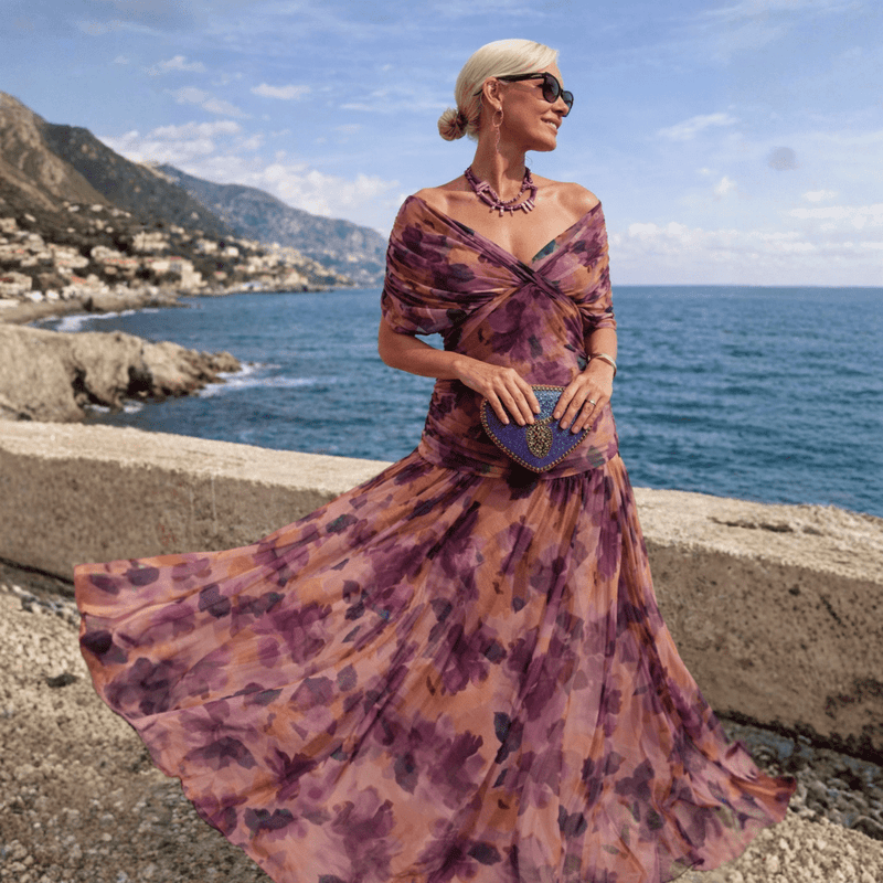 Lydia | Off-the-shoulder maxi dress