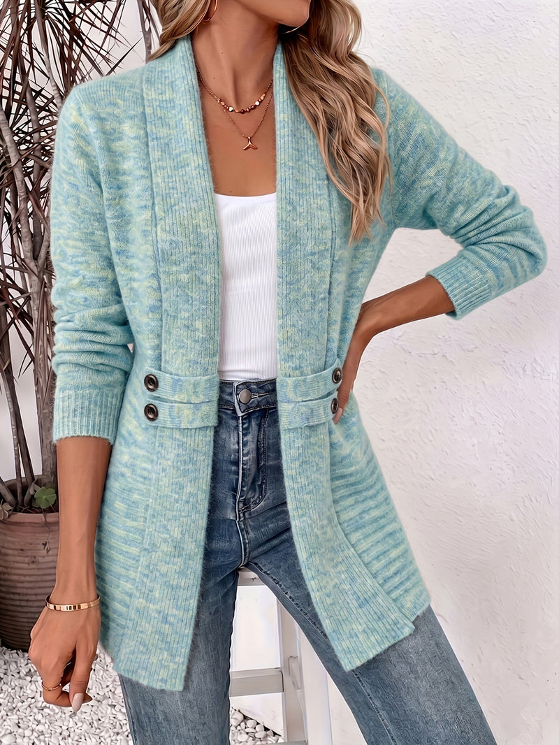 Xalviere | Elegante Dames Cardigan - Open Voorkant & Ingenaaide Taille