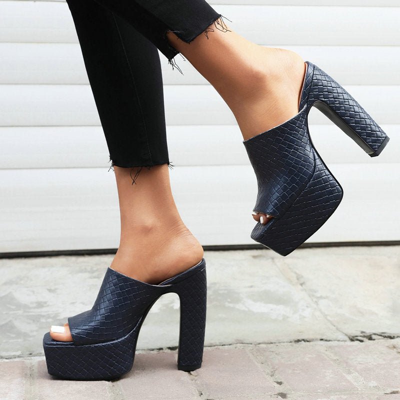 Bianca | Sandalias Plataforma de Cuero Vegano