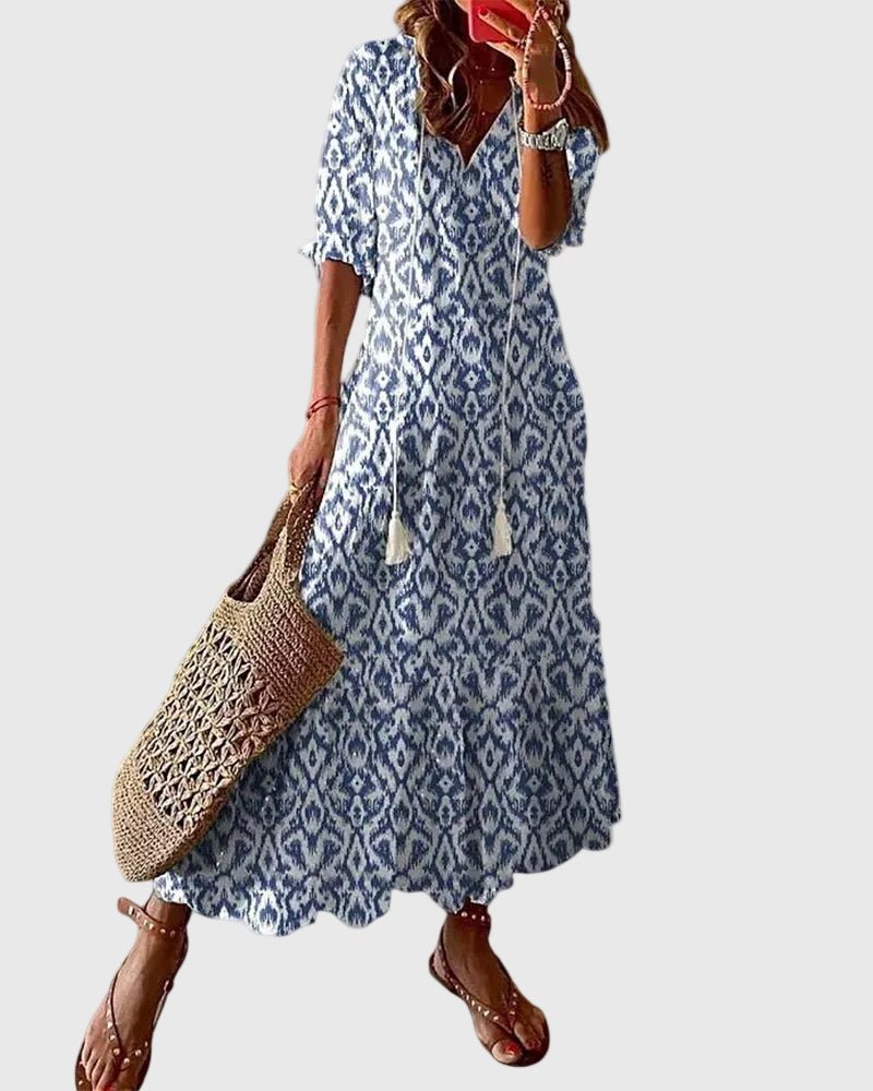 Amalia | Vestido maxi boho vintage de verano