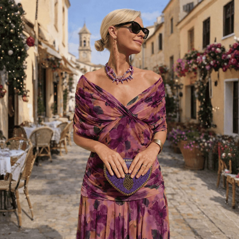Lydia | Off-the-shoulder maxi dress