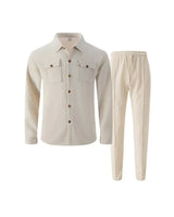 Iván – Button-Up Jacket and Waffle Trousers Set - Camila Fashions