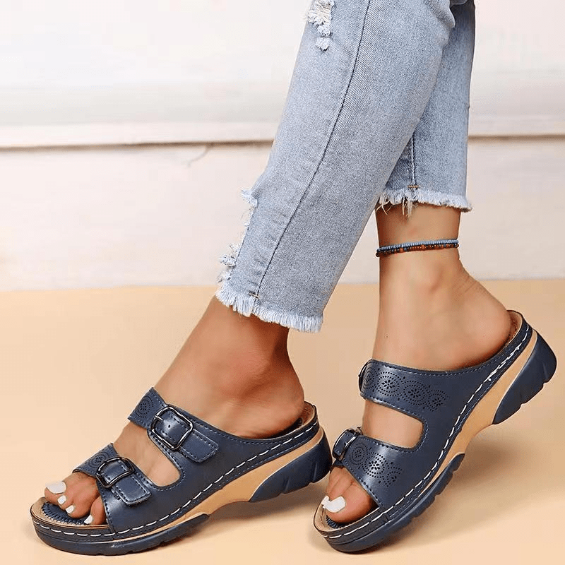 Valerina Milano Sandalias ortopédicas para fascitis plantar, pies anchos y artrosis