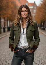 Daniela | Chaqueta elegante con detalles de terciopelo