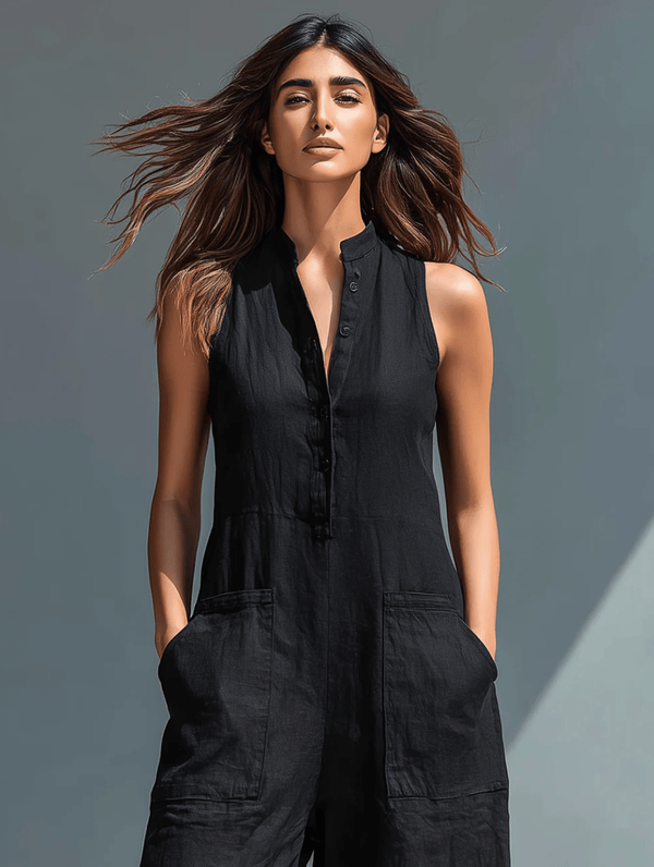 Minimalist sleeveless jumpsuit