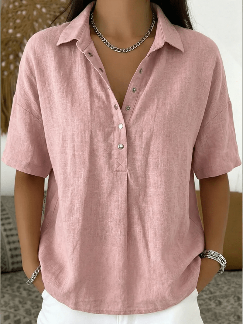 Valerina Milano® | Blusa con cuello y detalle de botones (¡OFERTA TEMPORAL 1+1 GRATIS!)