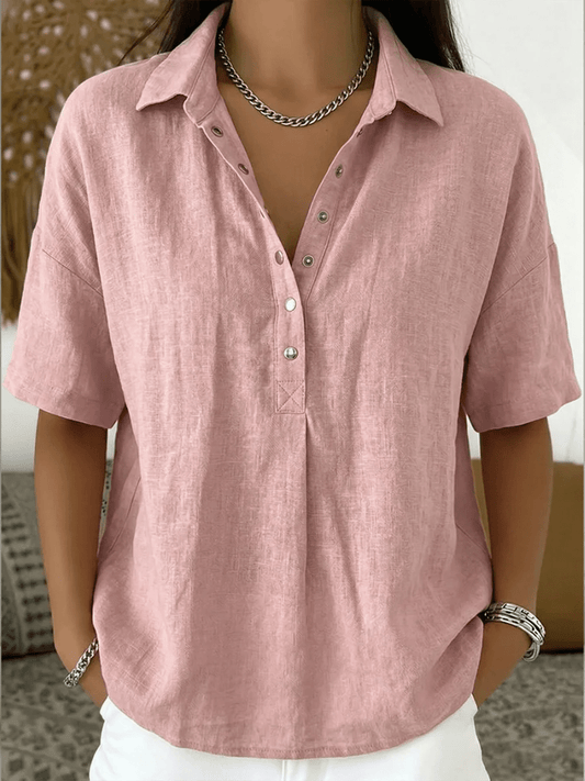 Valerina Milano® | Blusa con cuello y detalle de botones (¡OFERTA TEMPORAL 1+1 GRATIS!)