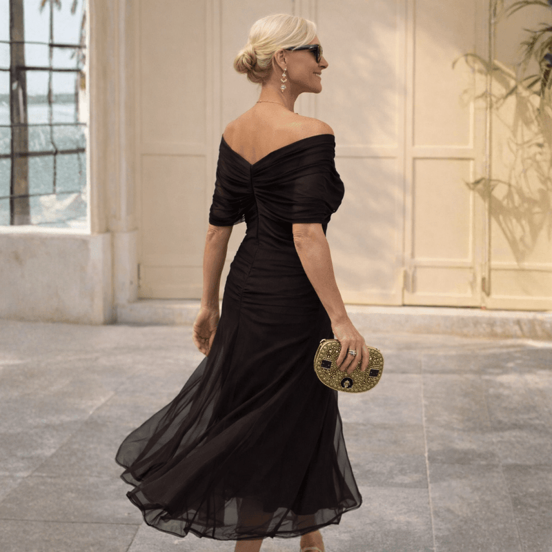 Lydia | Off-the-shoulder maxi dress