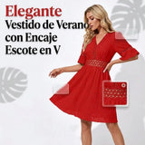 Clara – Vestido de verano cómodo con detalles de encaje