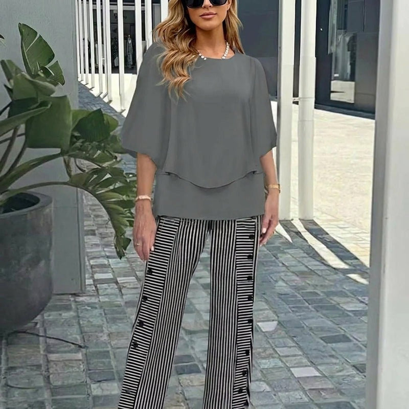 Nadia - Conjunto de 2 piezas casual y cómodo