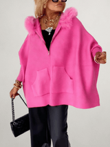 Lara | Chaqueta moderna con capucha de pelo