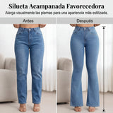 Claudia - Vaqueros elásticos acampanados de cintura alta