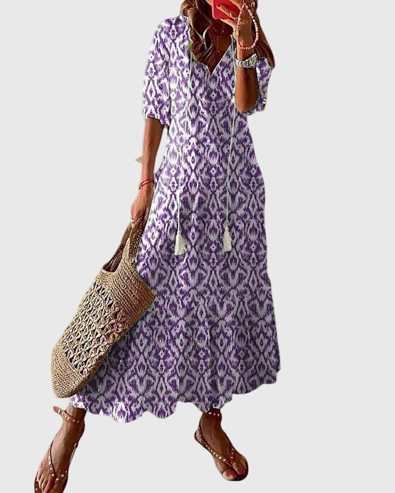 Amalia | Vestido maxi boho vintage de verano