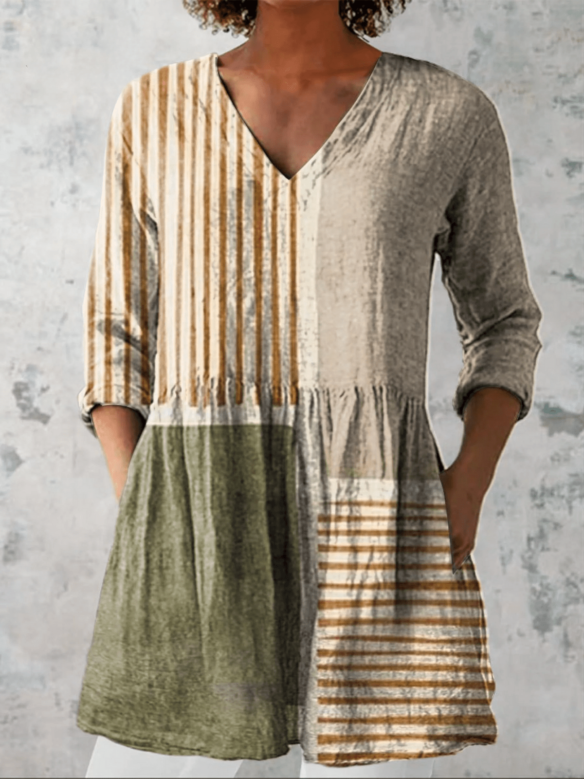 Sofía | Blusa larga de cuello en V