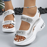 Noelia - Sandalias ortopédicas con cuña y detalles brillantes