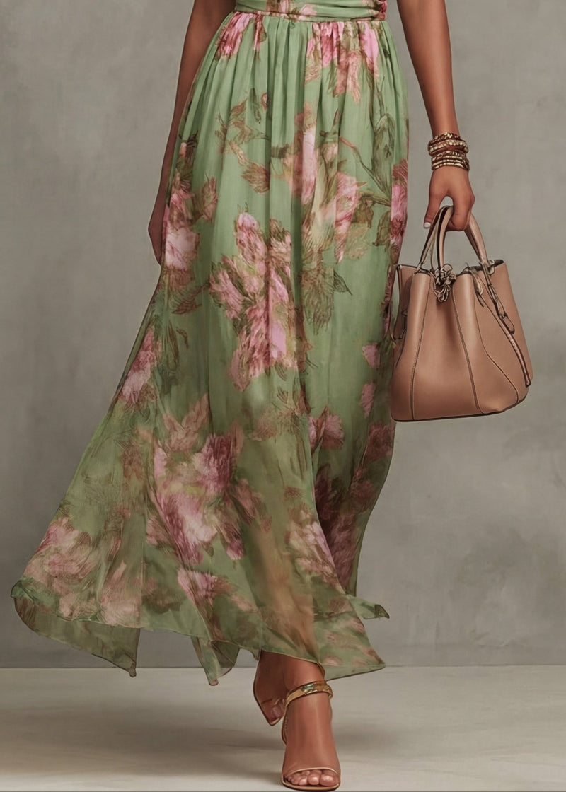 Livia | Vestido maxi elegante de estampado floral