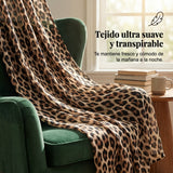 Lara - Mono de leopardo con escote en V y pierna ancha