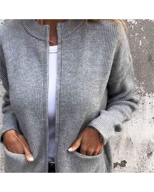 Vera | Chaqueta de punto con cremallera - Camila Fashions