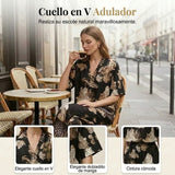 Selena - Conjunto estampado con pantalón fluido