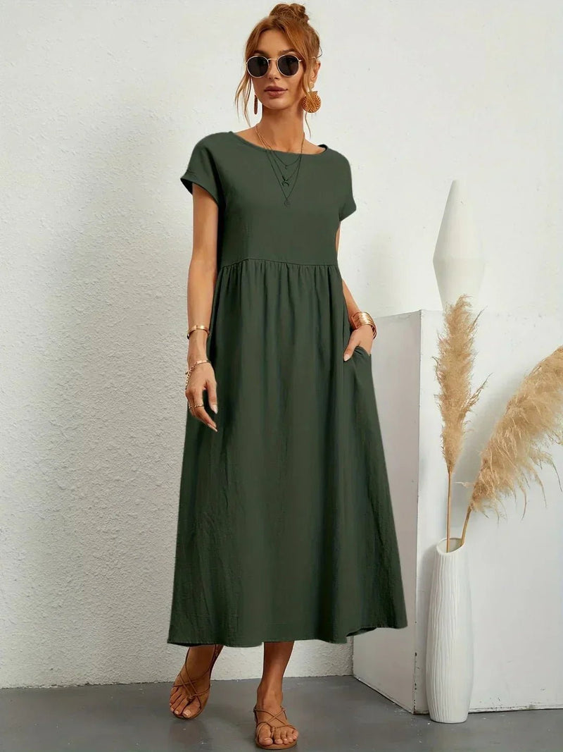 Gabriela - Vestido midi fluido de elegancia atemporal