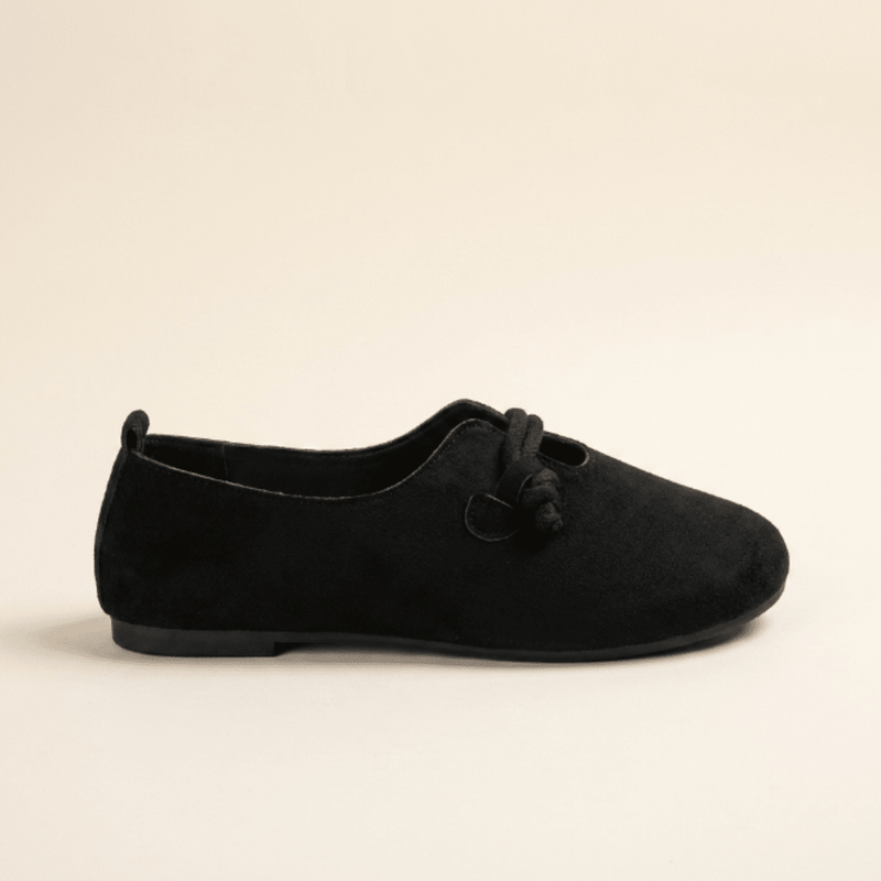 Celia - Bailarinas cómodas sin cordones de efecto ante