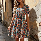 Bea - Vestido de verano floral con escote en V