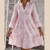Soraya - Vestido con escote en V y estampado