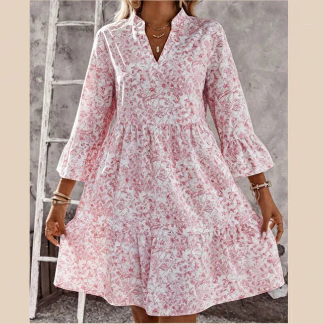 Soraya - Vestido con escote en V y estampado