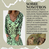 Amanda - Vestido Safari Chic con estampado de leopardo