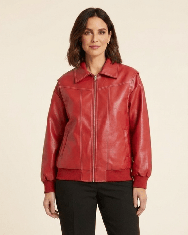 Valentina | Chaqueta urbana efecto piel oversize