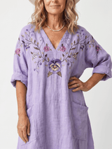 Tavi | Floral Oversized Pocket Midi Dress