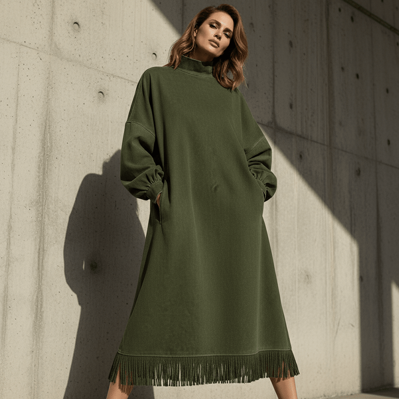 Teresa – Vestido fluido de ante sintético