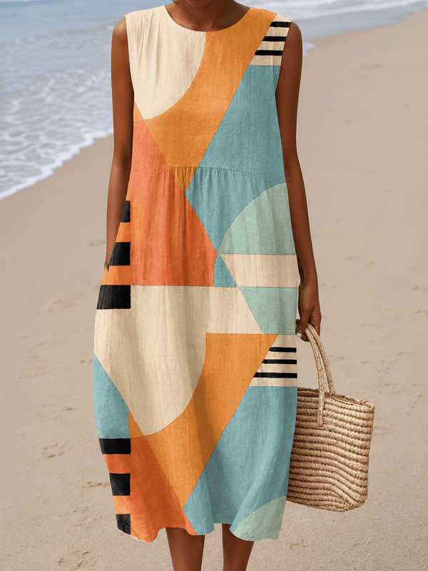 Iris™ Geometric Midi Dress