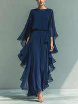 Aurora - Conjunto elegante de chiffon con volante