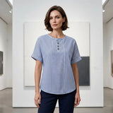 Martina - Blusa de rayas de estilo francés