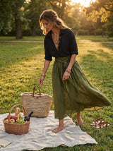 Sofía | Conjunto bohemio elegante de falda y blusa fluida
