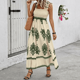 Alba | Vestido maxi bohemio con escote cuadrado