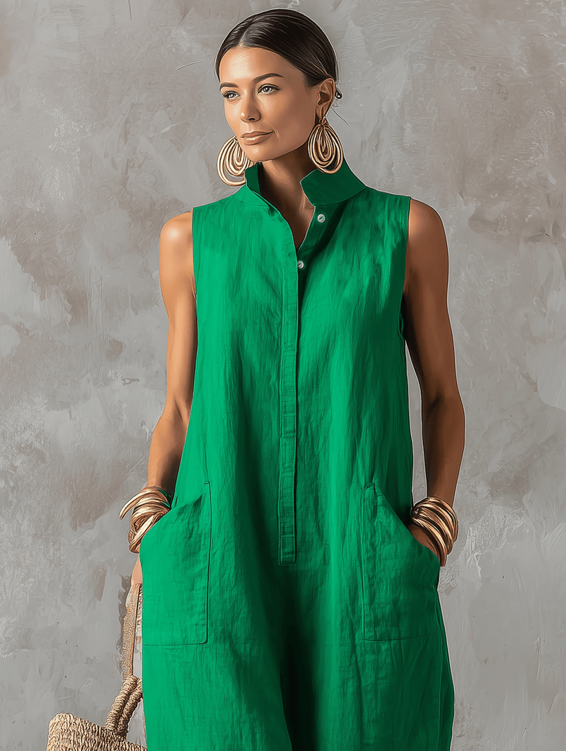Carla – Emerald Green Jumpsuit