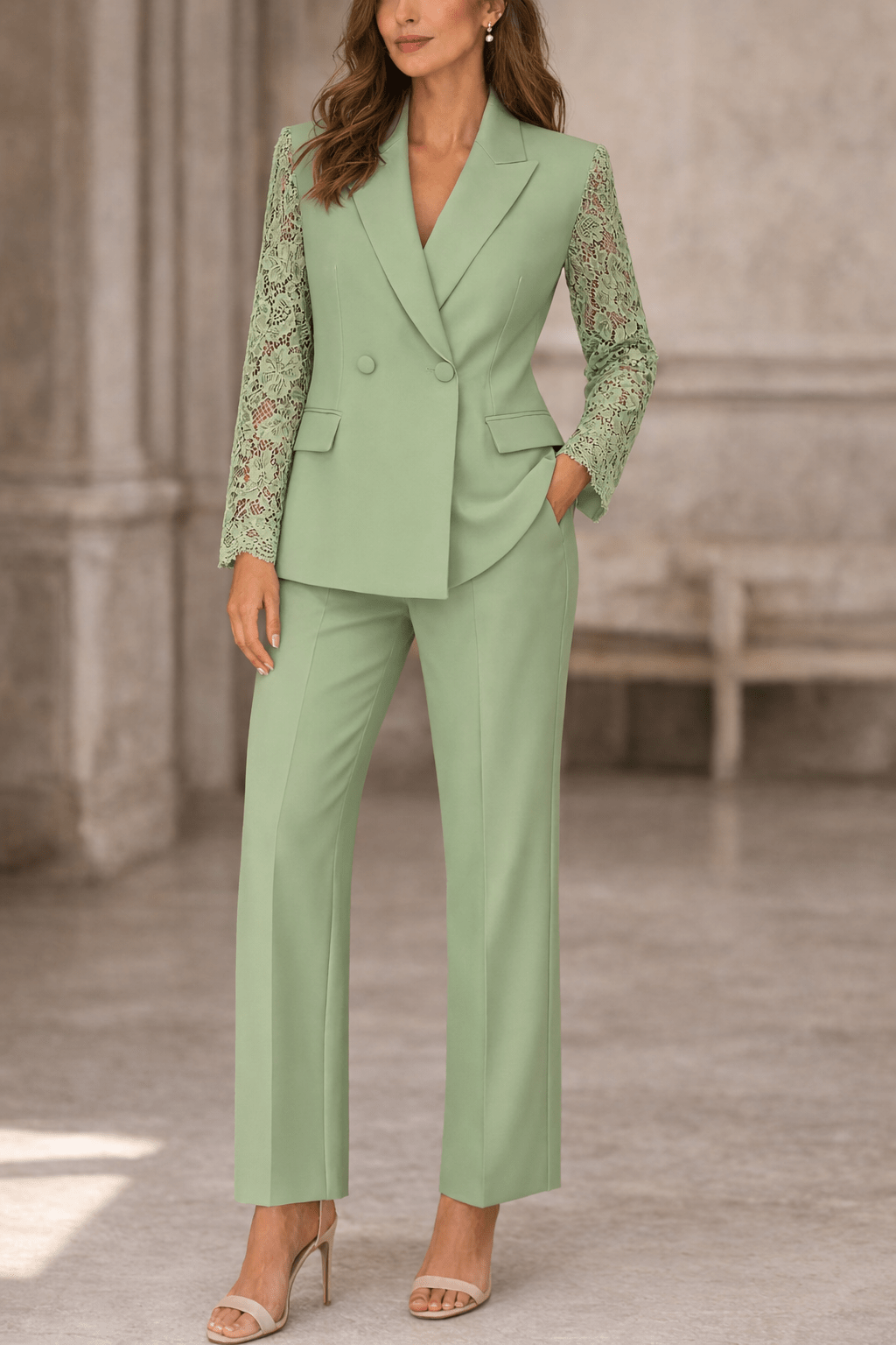 Conjunto de encaje (Chaqueta + Pantalón)