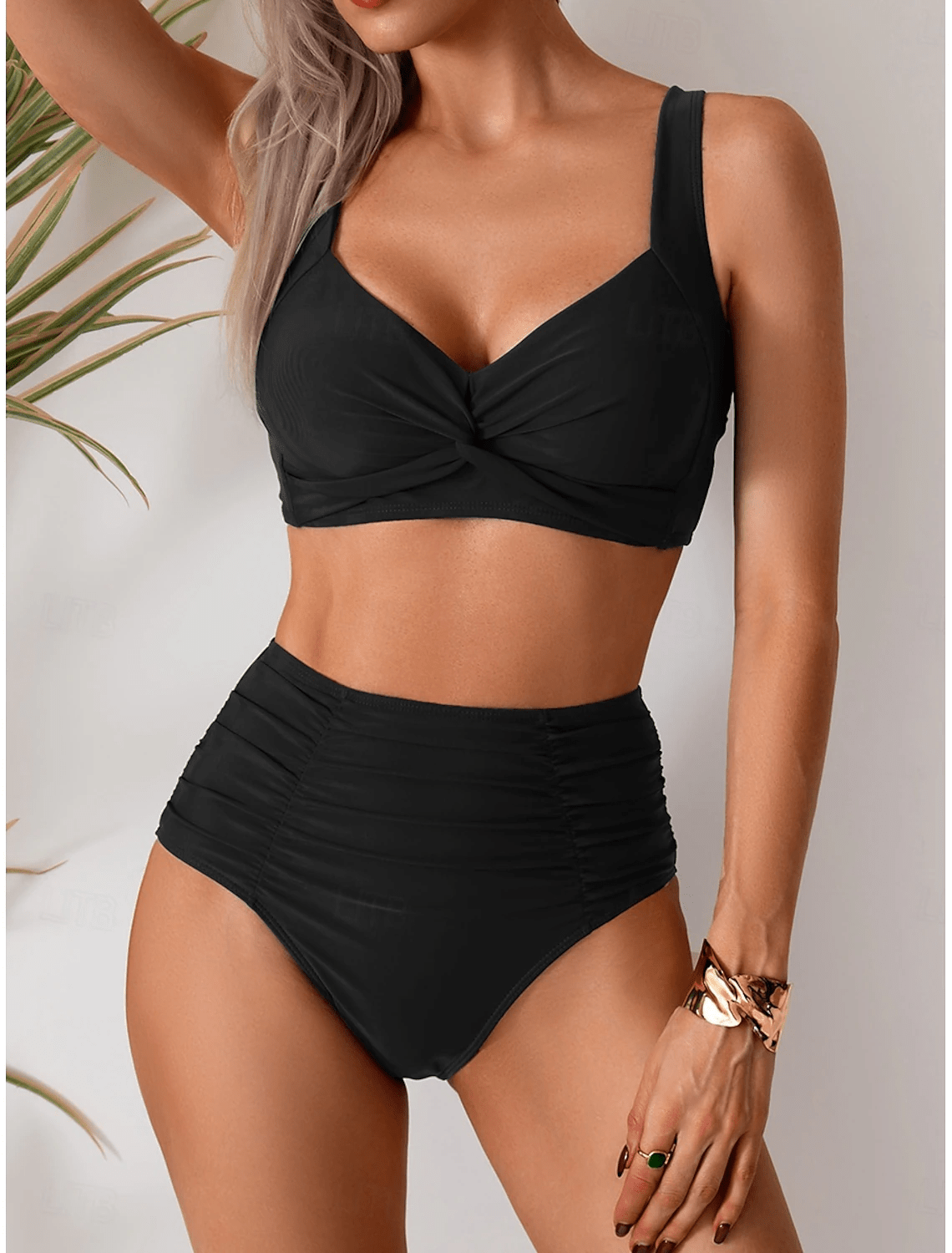 Daniela - Bikini de tela con pliegues