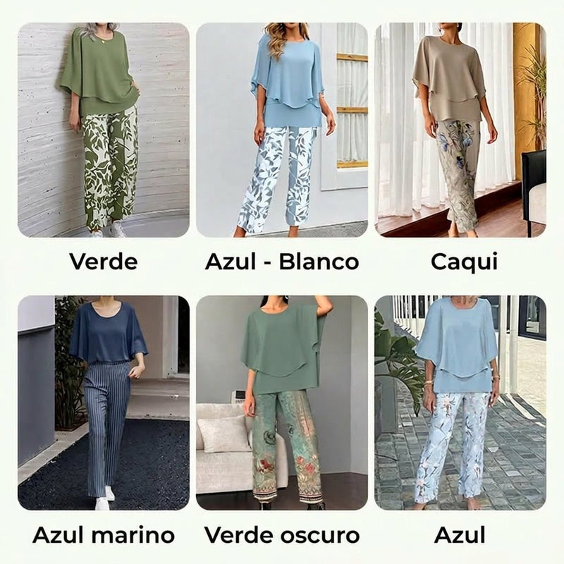 Nadia - Conjunto de 2 piezas casual y cómodo