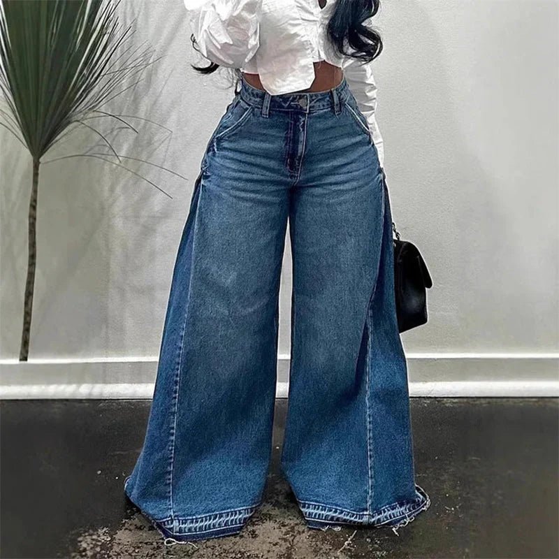 Sara - Vaqueros oversize de cintura alta y pierna ancha