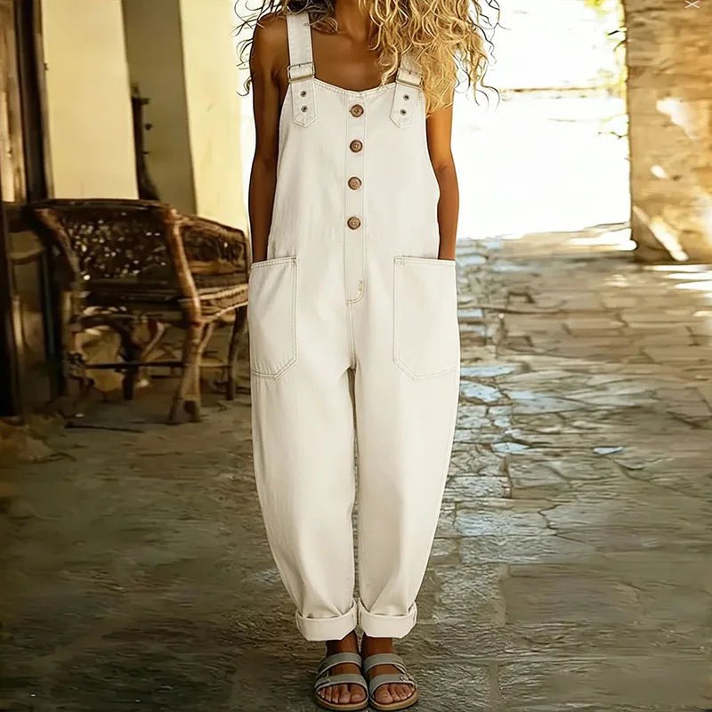 Marta | Peto vaquero vintage suave con tirantes ajustables