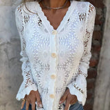 Isabela - Cardigan de encaje con cuello en V