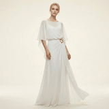 Iria - Conjunto elegante con mangas capa y pantalón fluido