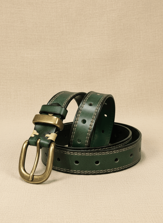 Clara - Cinturón clásico verde