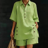 Elena - Conjunto veraniego de camisa amplia y short