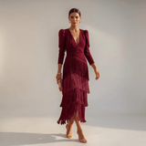 Sofía - Vestido con Flecos Elegante